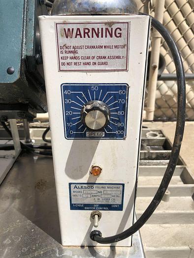 Used Filler, Piston, 1-Head, 304 Stainless Steel, Alesco, Mdl 1495 #S743814