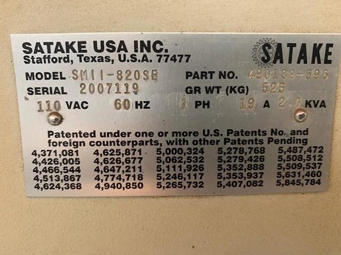 Used 2007 Satake Scanmaster II Model -820SE 820 SE