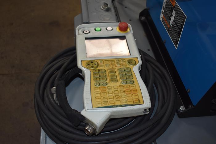 Used Yaskawa Motoman MA3100 Complete Robotic Welding Cell With Miller 450 and MH3100 positioner On Track