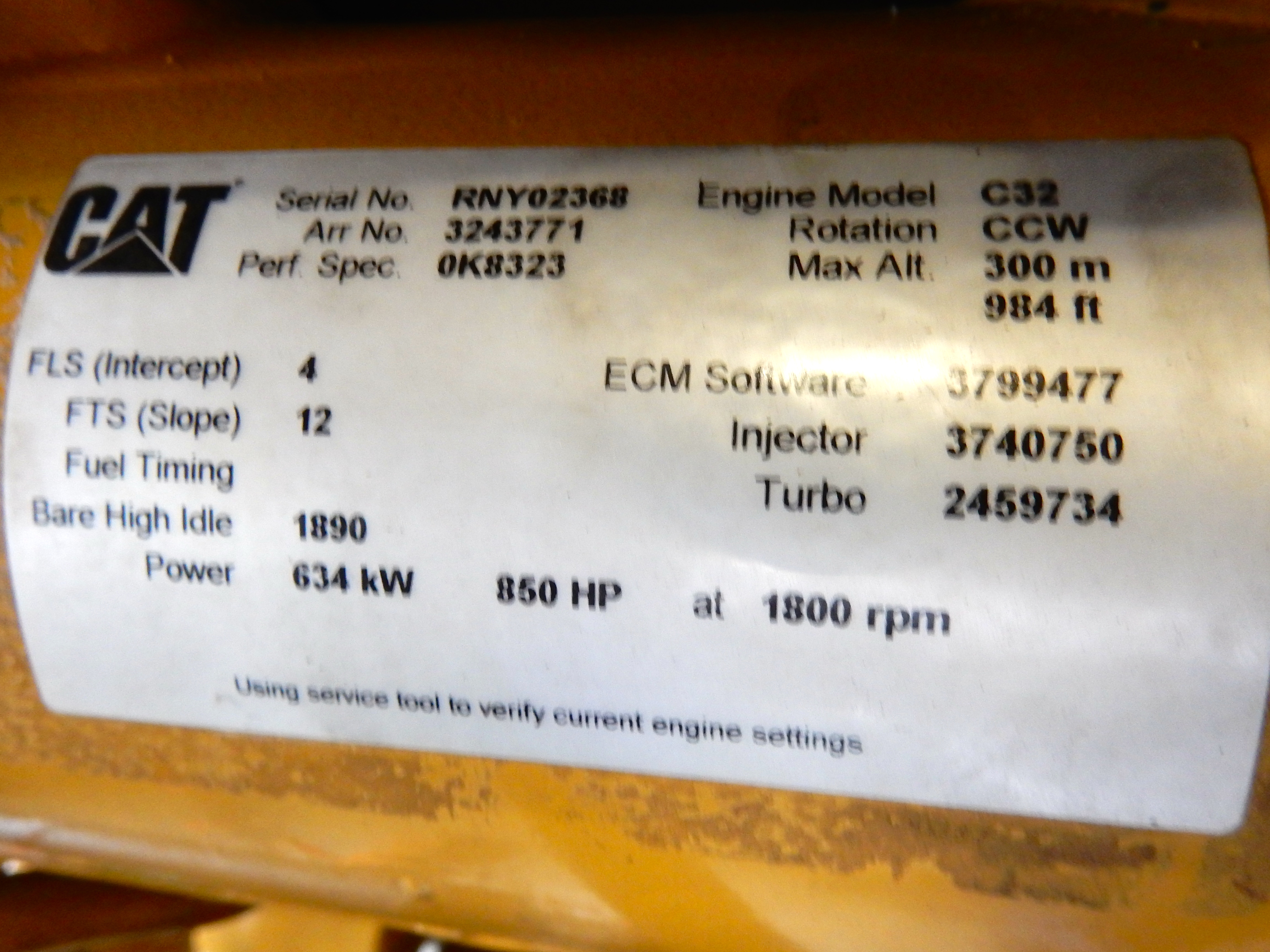 Used 2013 CATERPILLAR C32 ACERT