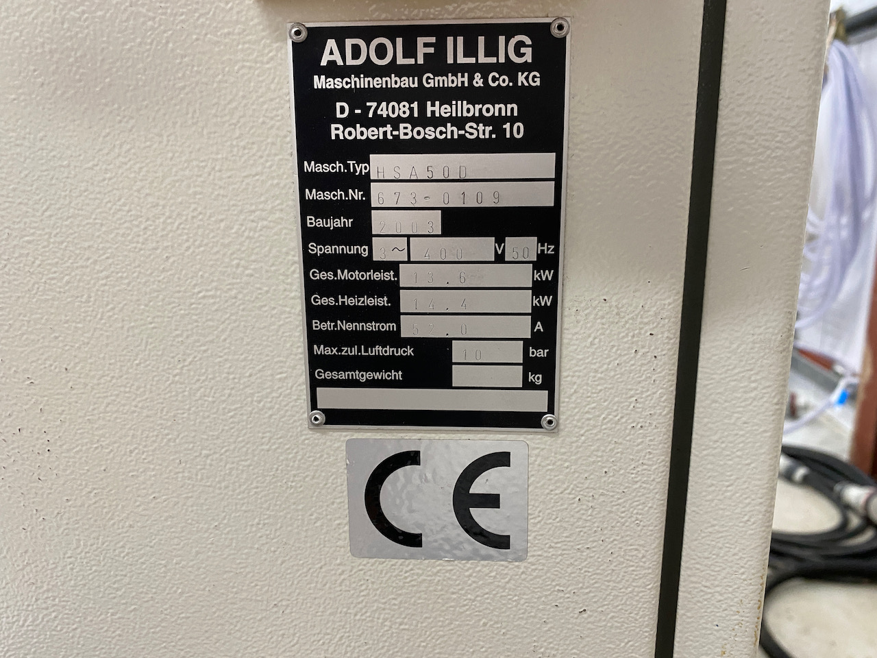 Used 2003 Illig HSA 50d