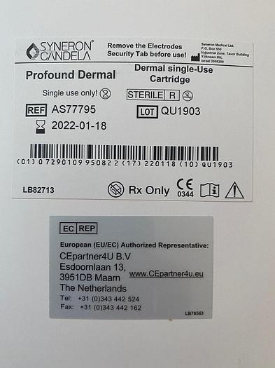 Used Candela Profound Dermal Single-Use Cartridge