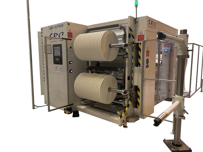 Used 40" WIDE SRC SYSTEM MDL PS800 FOR PAPER STRAW SLITTING
