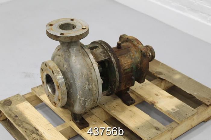 Used Goulds 3196 3x4x10 Pump, Stainless Steel Casing #43756
