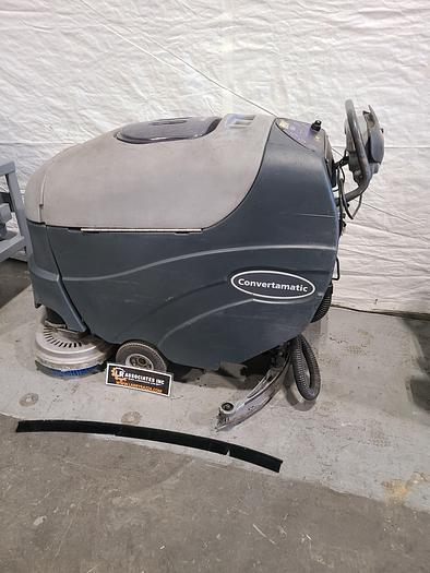 Used Convertamatic Floor Scrubber (A) with Built-in Charger.