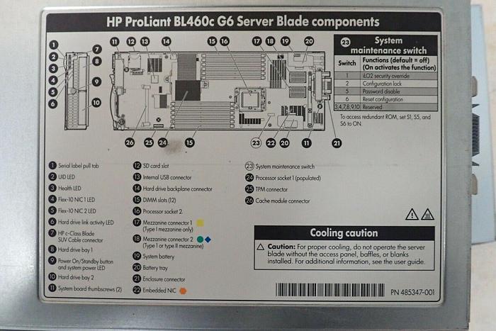 Used HP ProLiant BL460c Gen6 G6 Blade Server