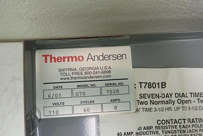 Used Thermo Andersen Intermatic Model No. G70 E10694 Analog Mechanical Dial Timer