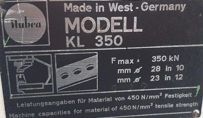 Gebraucht Lochstanze Mubea KL 350