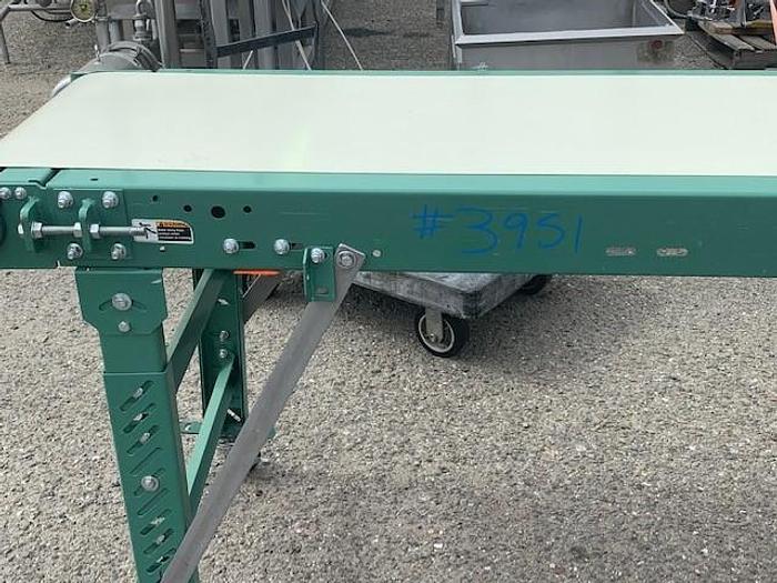 Used 20' Long x 18"Wide Roach MFG Portable Sanitary Flat Belt Conveyor