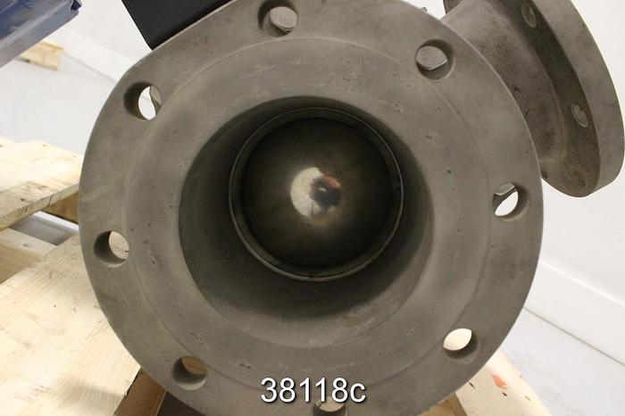 Unused Neles Jamesbury 6" Air Operated 3-Way Ball Valve #38118