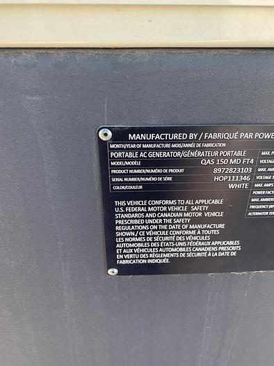 Used 2019 Atlas Copco QAS150 MD FT4