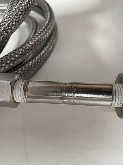 Used Stainless Steel 178" Flexible Braided Hose w/ SSH4 Quick Release & 1/2" Sanitary