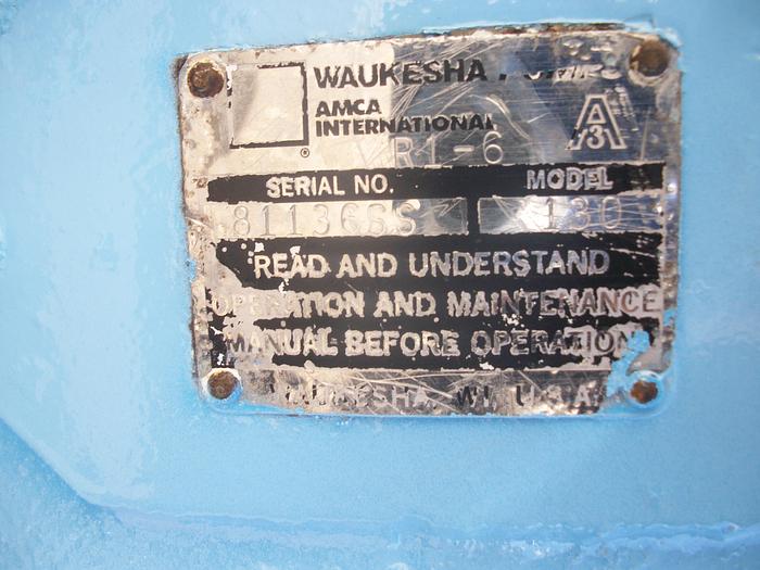 Used Pump, Positive, Waukesha, Mdl 130, S/st, 2 HP, 3" #S742564