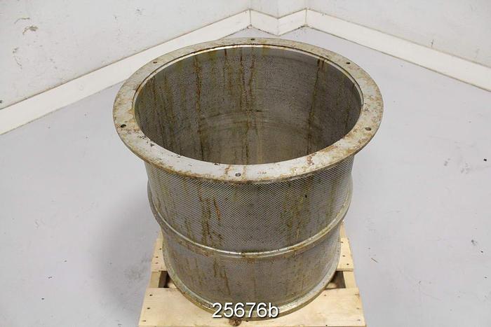 Used Black Clawson 24PSPH Pressure Screen Basket, 0.079" Holes #25676