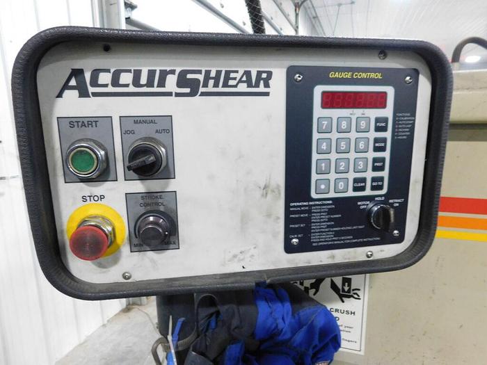 Used Accurshear Hydraulic Power Shear 0.25″Cap X 10Ft
