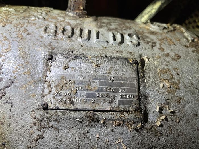 Used GOULD 6X8X13 S/S CENTRIFUGAL PUMP 75 HP