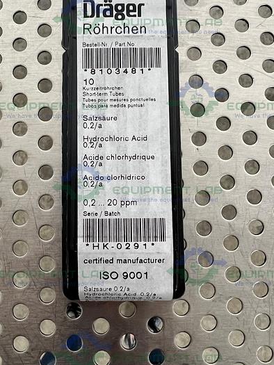 Draeger 8103481, DT Hydrochloric Acid 0.2/a  0.2-20 ppm Test Tubes