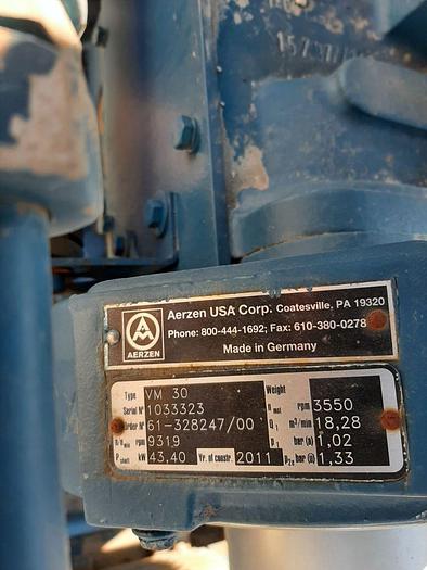 Used Compressor, Gas, 75 HP, Aerzen, Screw, Bio-Gas, #S744402