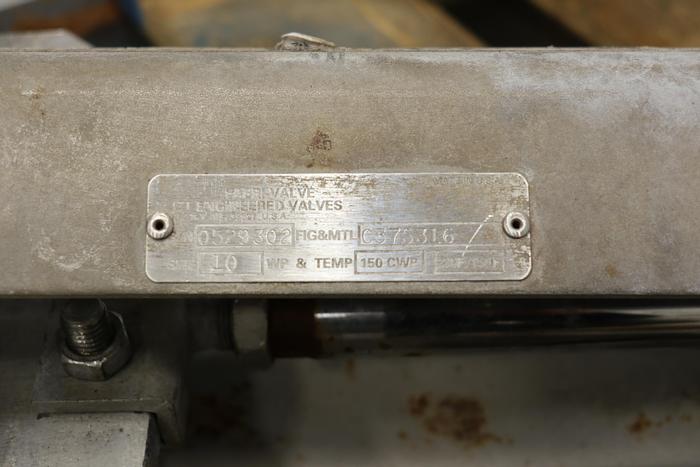 Used Fabri-valve 12" Air Operated Knife Gate Valve #44171