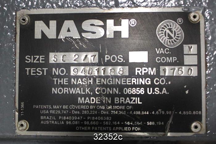 Used Nash SC2-7 Vacuum Pump #32352