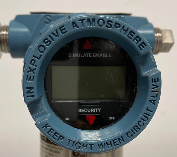Used Rosemount Smart Pressure Transmitter 3051TG2F2B21AS1Q8Q16M5IEQ4 w/ 2" Fitting