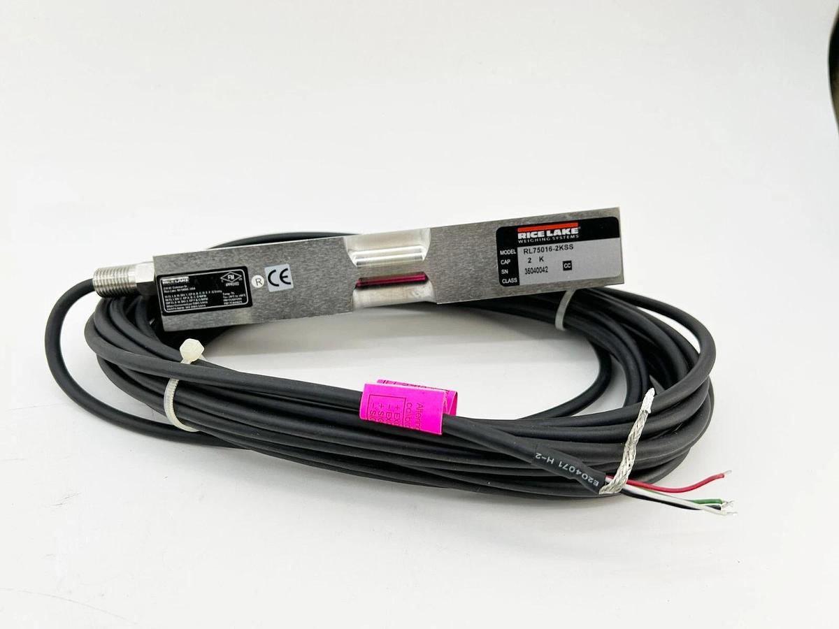 New Rice Lake RL75016-2KSS Double Ended Beam Load Cell Sensor 2000LB 25' Cable