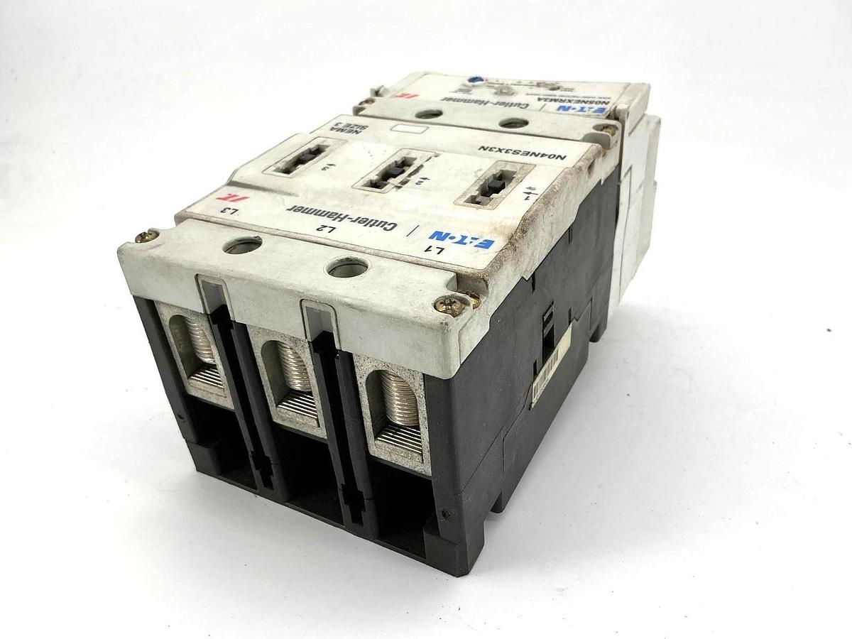 Used Eaton Cutler-Hammer N111ES3X3N Contactor 3P 90A w/ 24VDC Coil Controller N05NES3