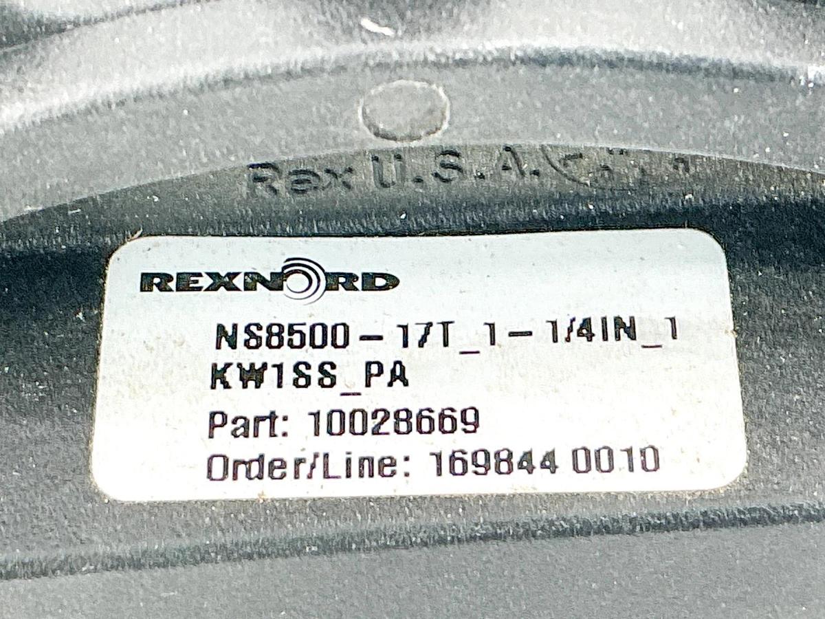 New Rexnord 10028669 Sprocket NS8500-17T 1-1/4IN_1KW1SS_PA - No Box