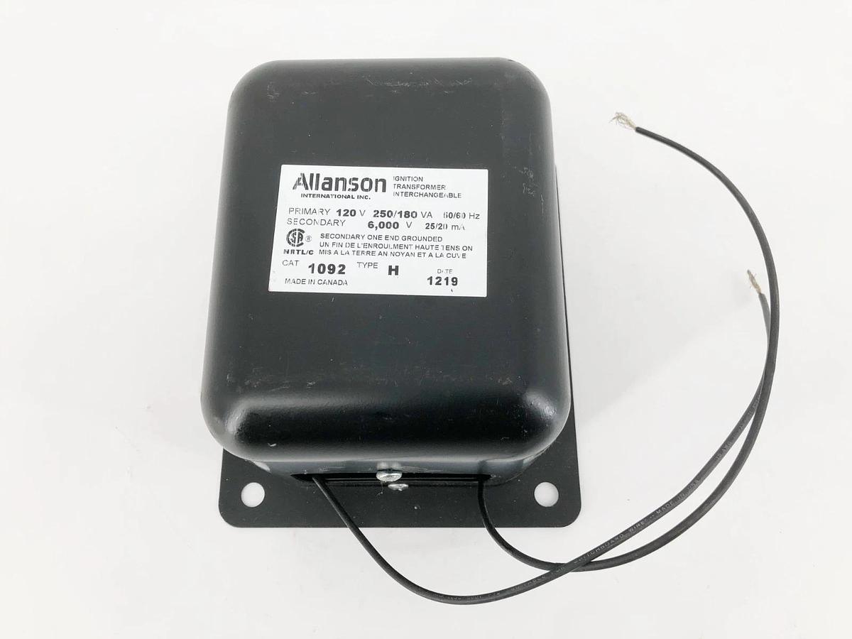 New Allanson 1092-H Ignition Transformer Prim. 120V 250/180VA Sec. 6000V No Box