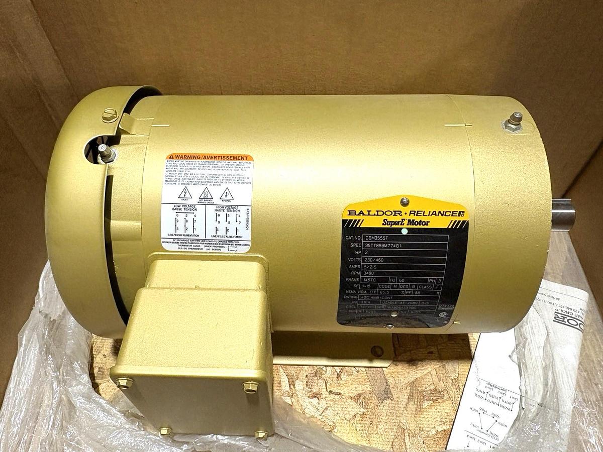 New Baldor CEM3555T 2HP TEFC Motor 230/460V 3600rpm 143TC Frame