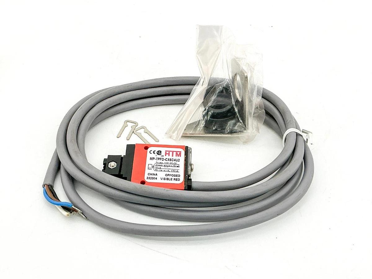 New HTM MP-TPFD-CX6C4U2 Photoelectric Sensor 10-30VDC 150mA W/ Mounting Bracket
