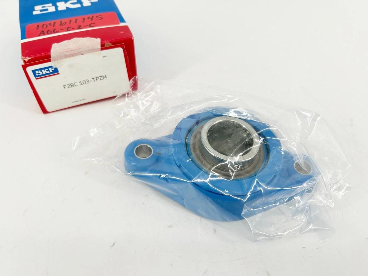 New SKF F2BC 103-TPZM Two-Bolt Flange Ball Bearing Unit Food-Line 1-3/16"