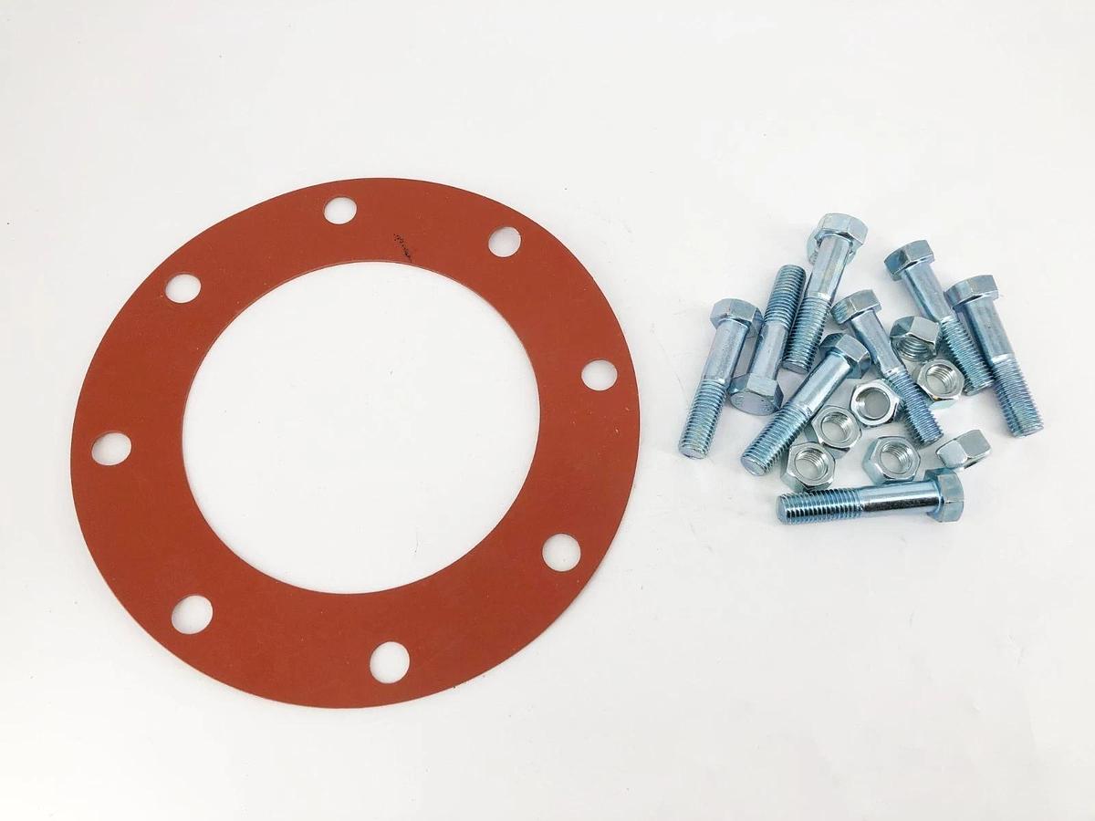 New GSFFG8 Steel Bolt & Gasket Kit 1/8 Red Rubber FF 8" 150#
