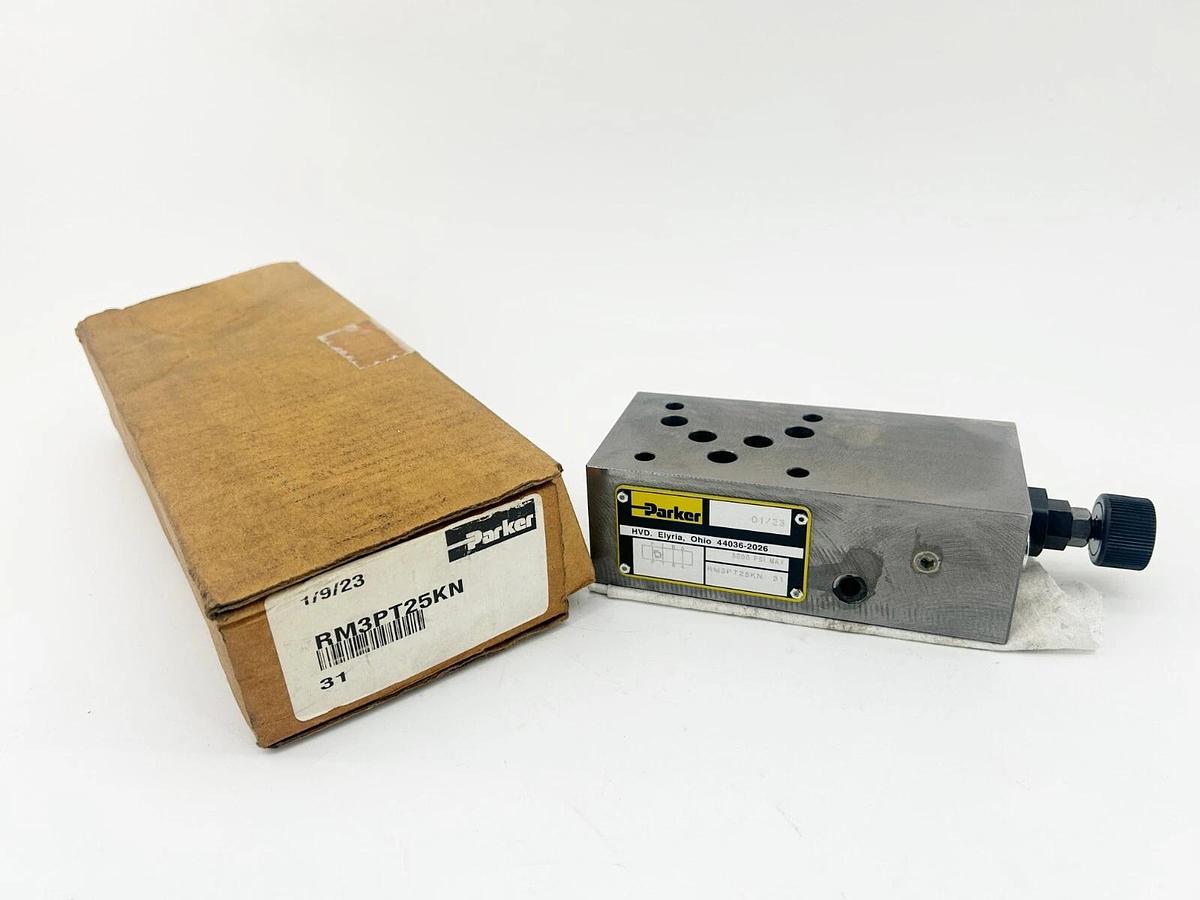 New Parker RM3PT25KN Hydraulic Relief Valve 5000PSI