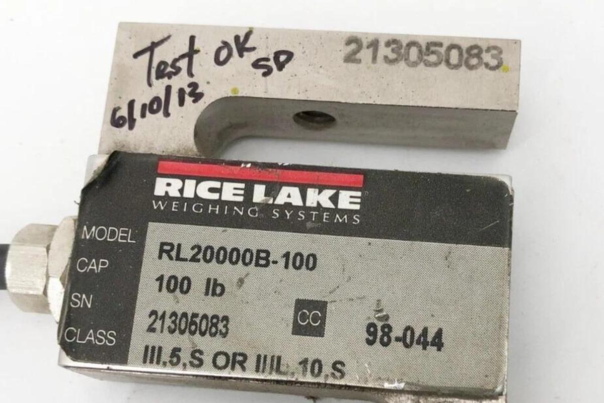Used Rice Lake RL20000B-100 Load Cell 100lb