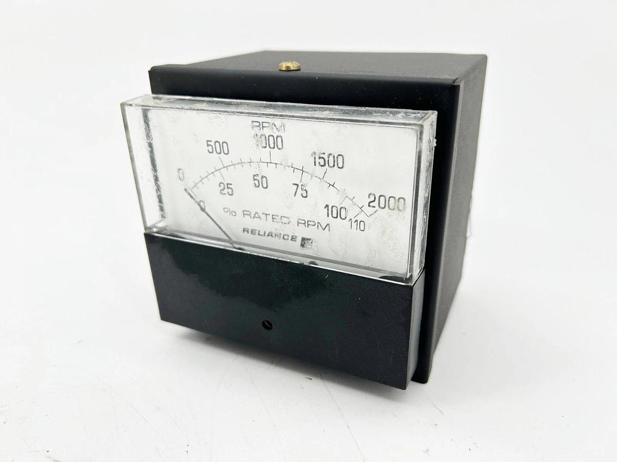 New Reliance 9C26D Panel Meter 0-2000RPM 110%