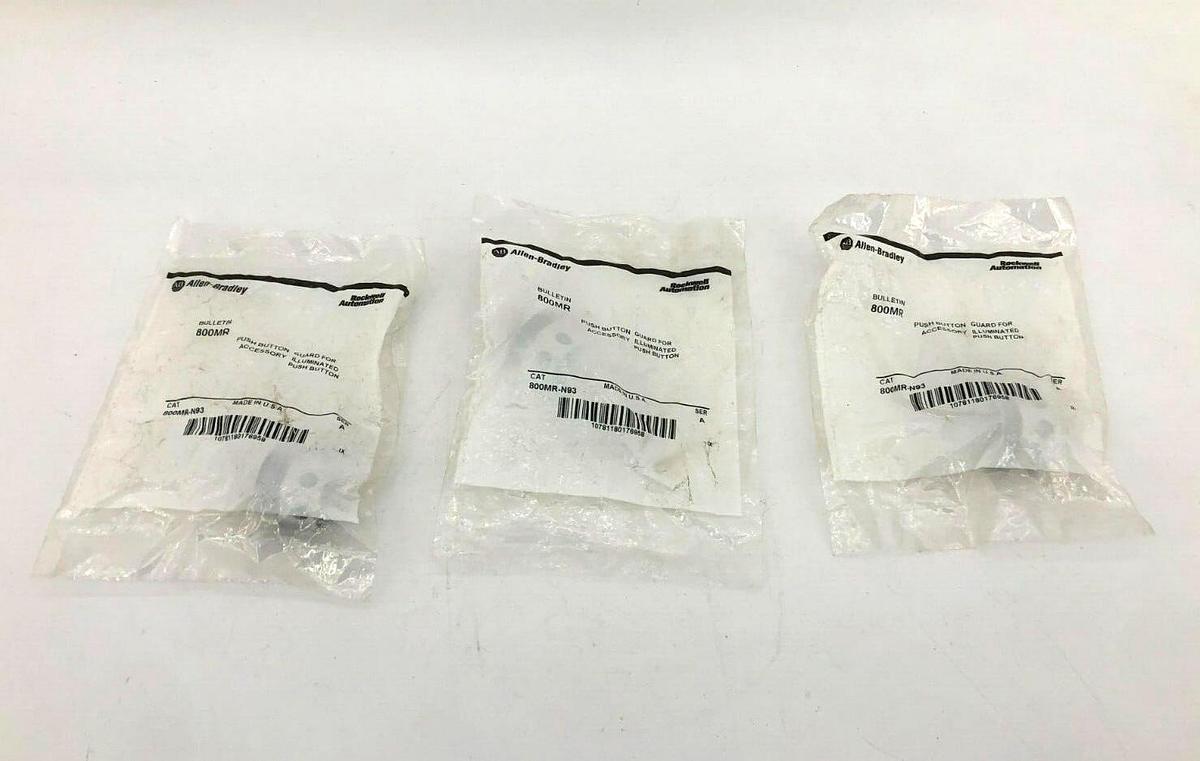 Lot of 3 New Allen Bradley 800MR-N93 Ser. A Illuminated Push Button Guards