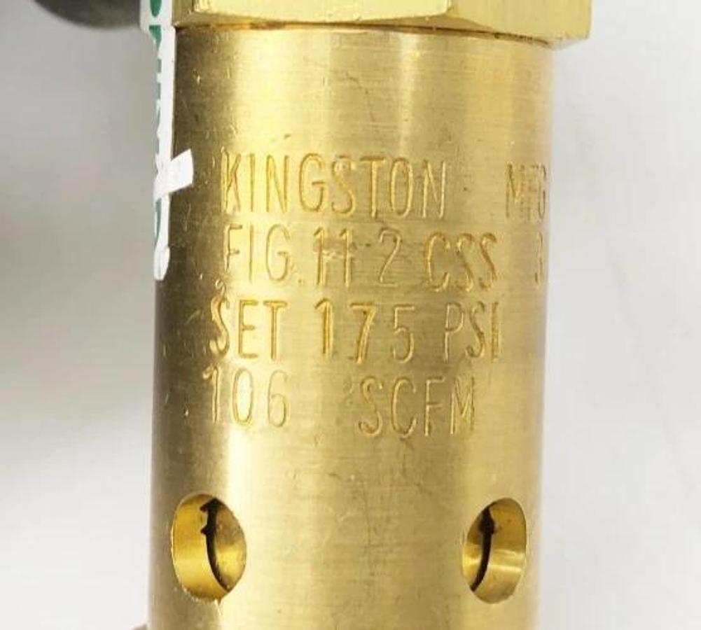 Lot of 2 New Kingston 0G15749.2CLSafety Relief Valve 3/8" NPT 175psi - No Box