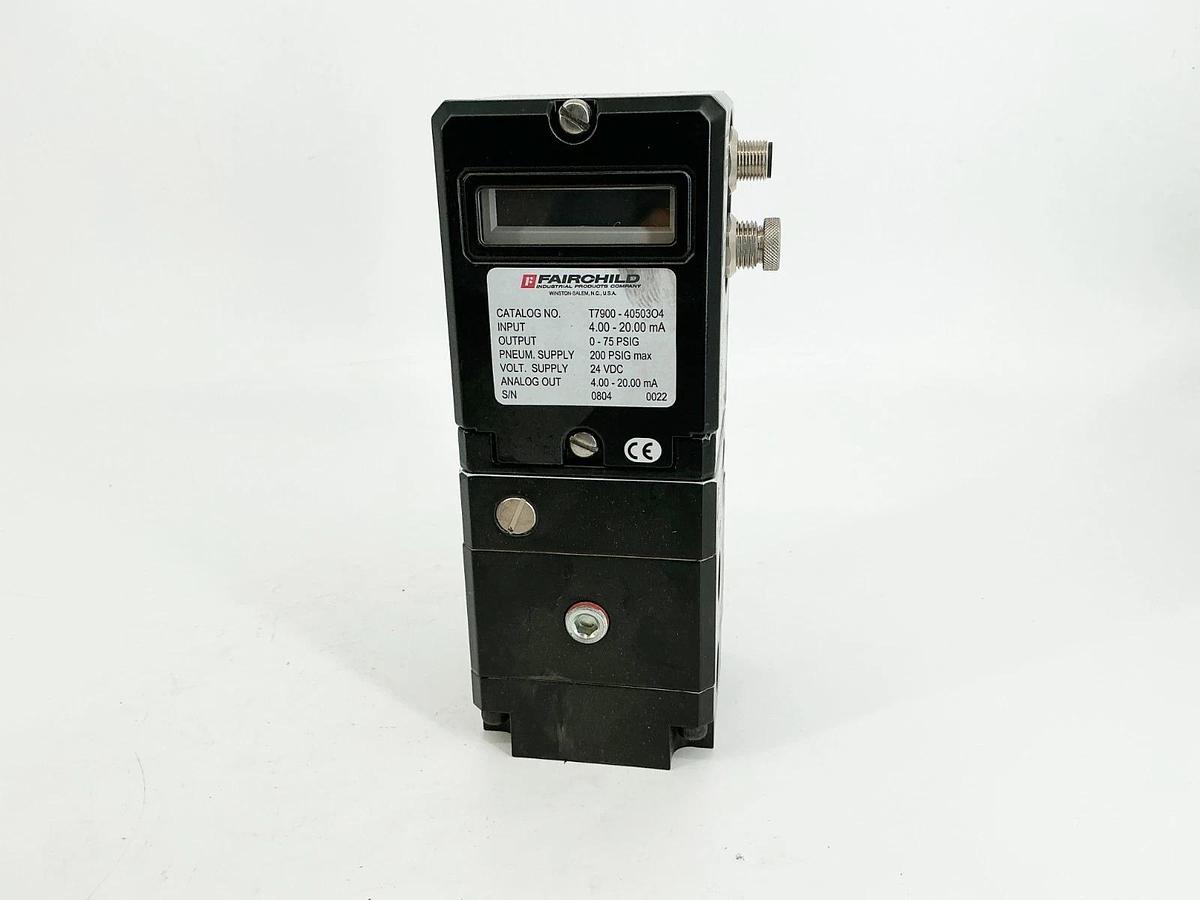 New Fairchild T7900-40503O4 Transducer 4-20mA 0-75PSIG 200PSIG Max 24VDC