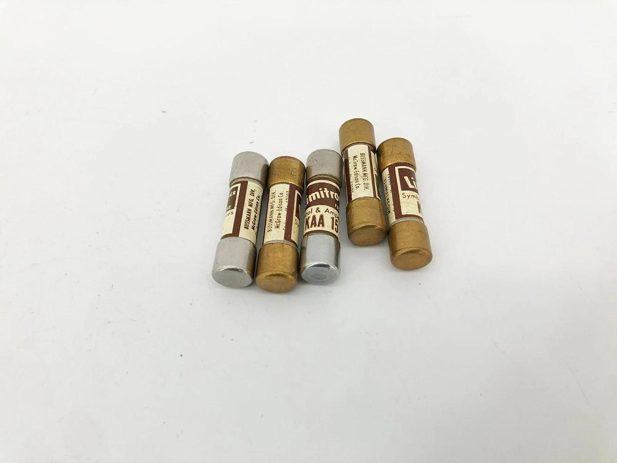 Lot of 5 New Bussmann Limitron KAA-15 Fuses 15A