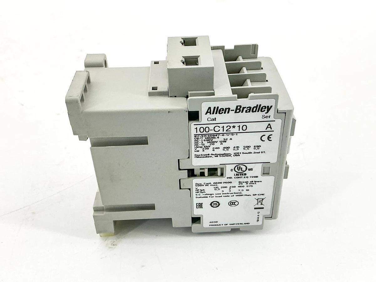 New Allen Bradley 100-C12D10 Contactor 110/120V 3P Ser.A