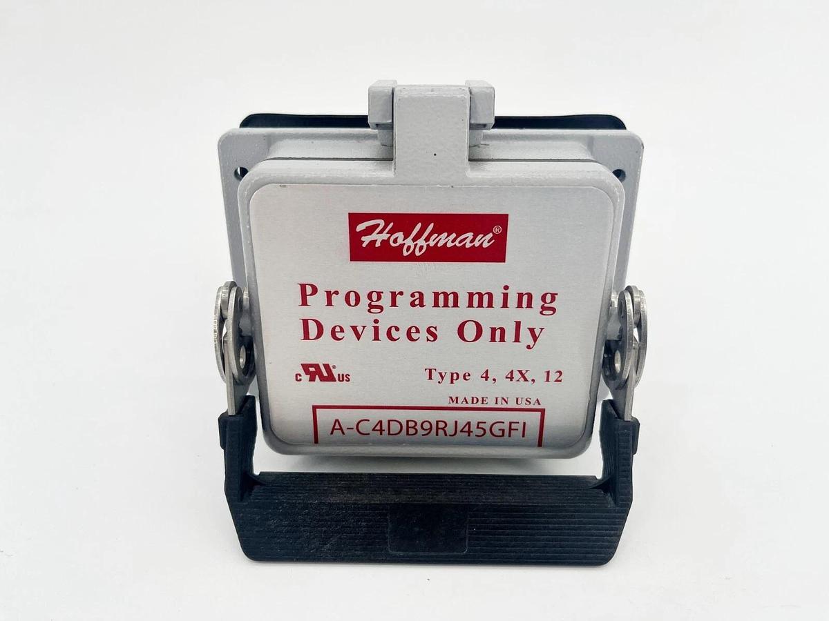 Used Hoffman A-C4DB9RJ45GFI Panel Interface Connector Aluminum Cover RJ45