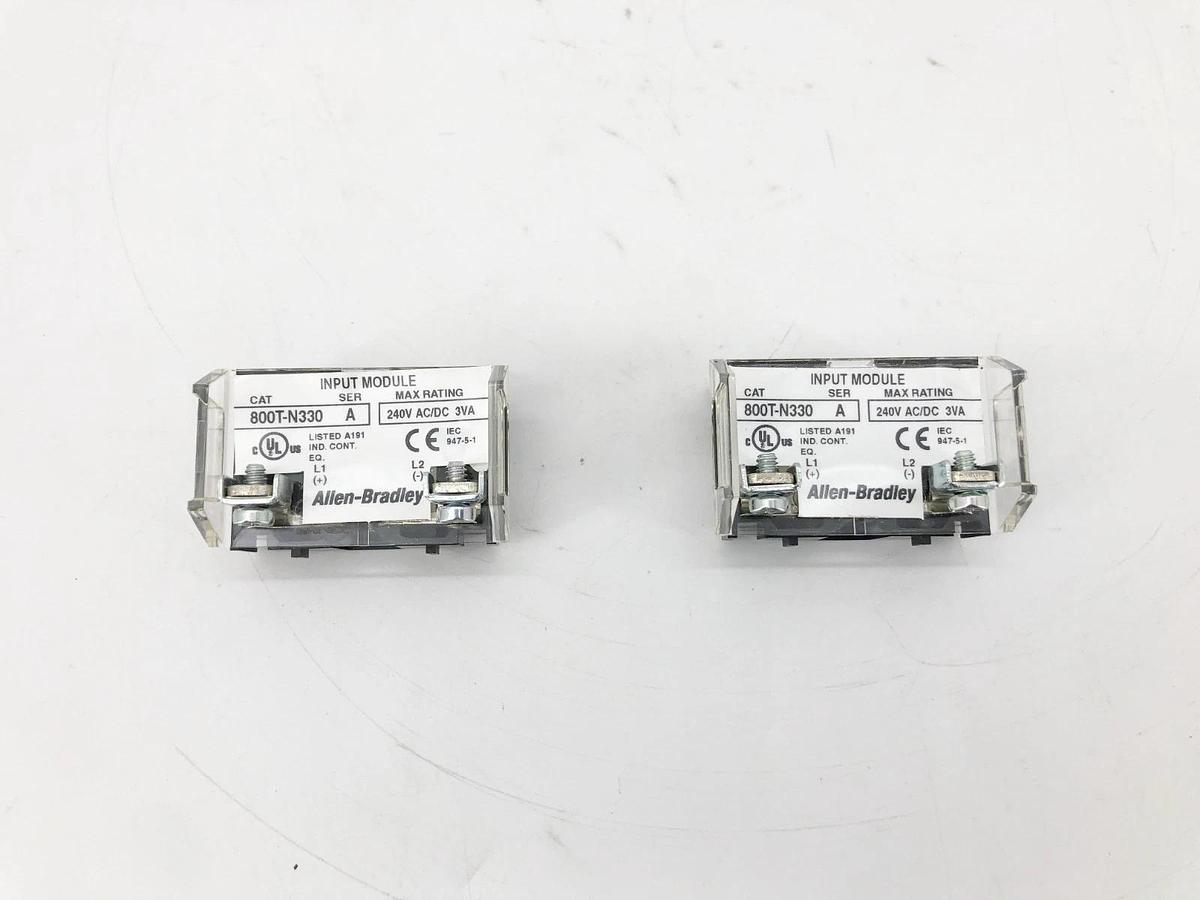 Lot of 2 New Allen Bradley 800T-N330 Ser. A Power Modules 6V 12V 24V 120V