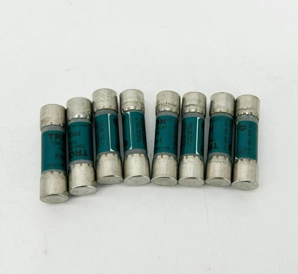 Lot of 8 New Bussmann FNQ-1 Time Delay Fuses 1A 500V