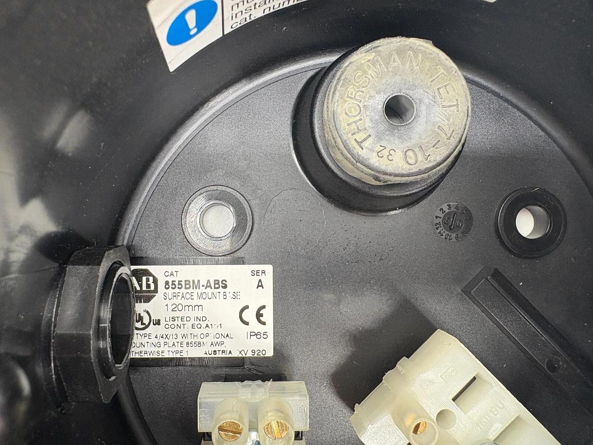 New Allen Bradley 855BM-ABS Ser. A Surface Mount Base 120mm Beacon Base
