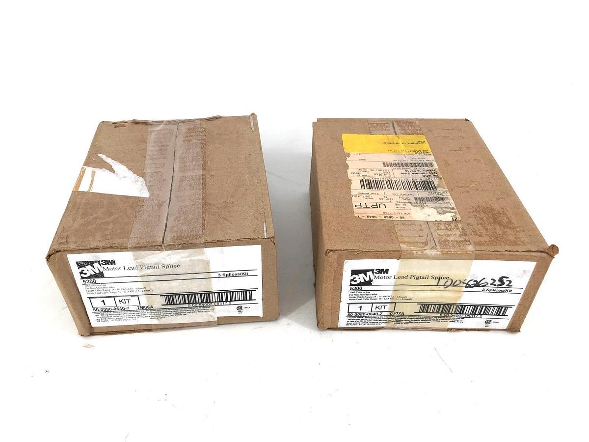 Lot of 2 New 3M 5300 Motor Lead Pigtail Splice Kits 1000V or Less (6 Splices)