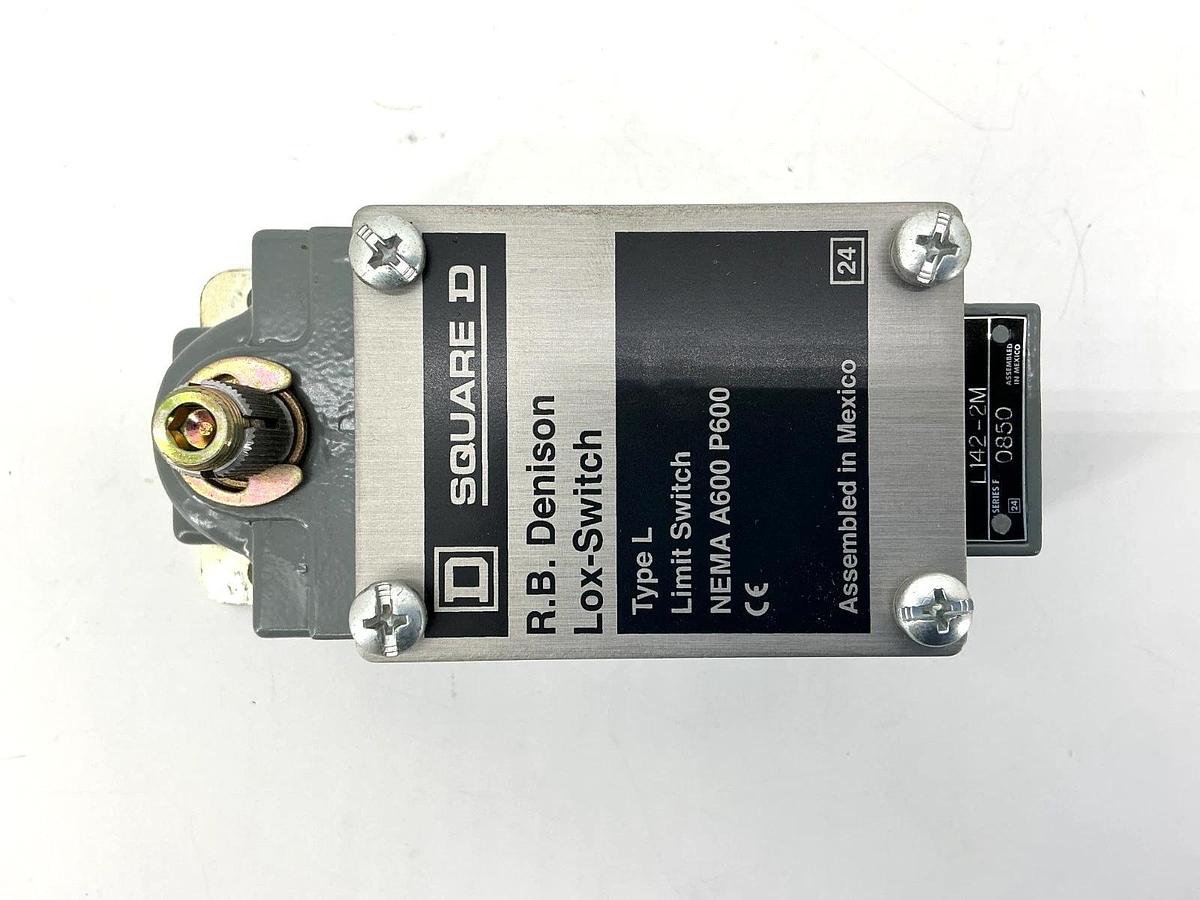 New Square D L142-2M Ser F Limit Switch RB Denison Lox-Switch 10A 600VAC L1422M