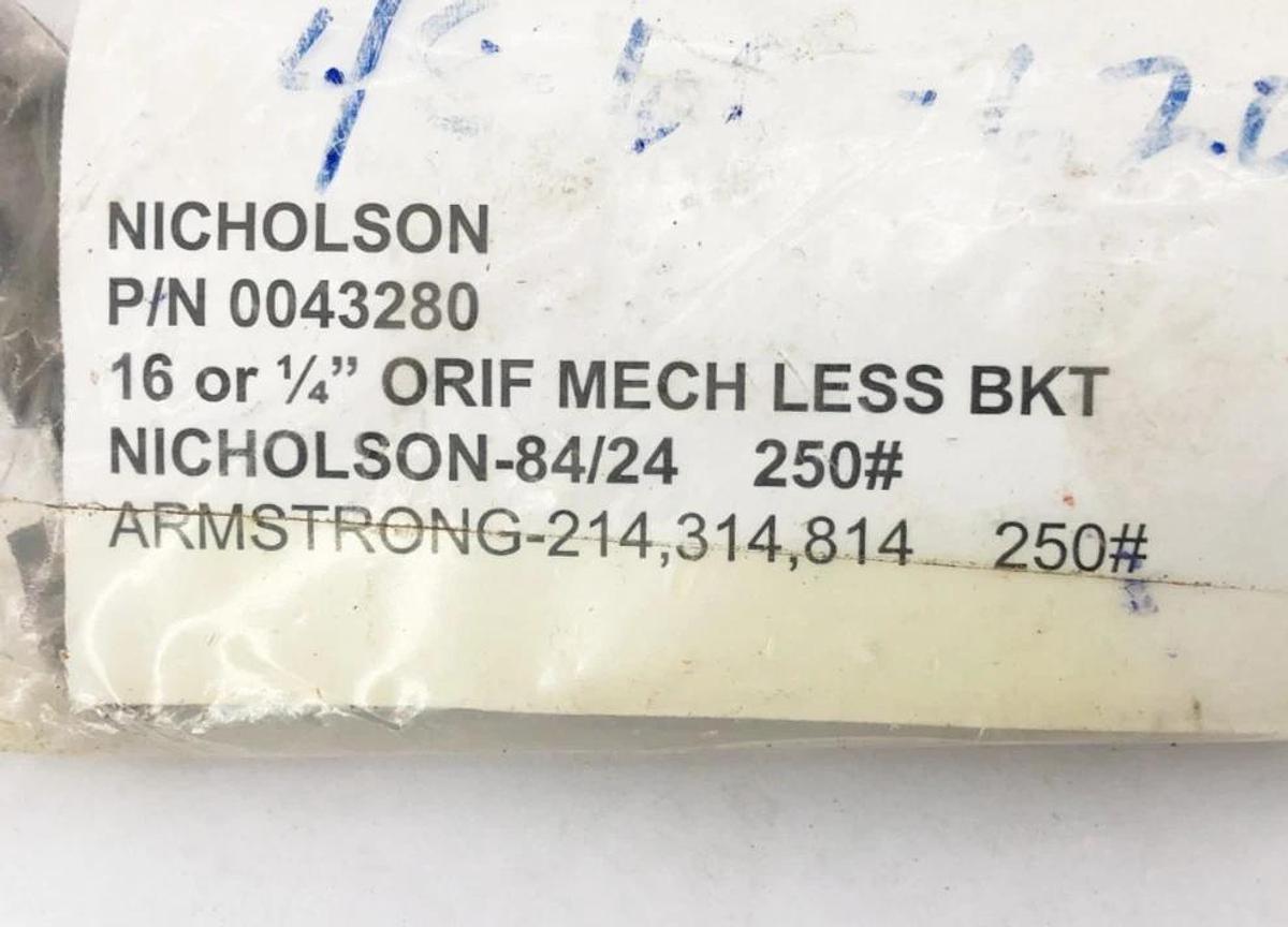 New Spence Nicholson 0043280 Repair Kit 16 or 1/4" ORIF MECH LESS BKT