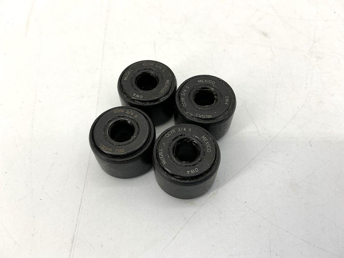 Lot of 4 New McGill CCYR-3/4S Cam Yoke Roller Bearing D:0.75" B:0.25" W:0.5"