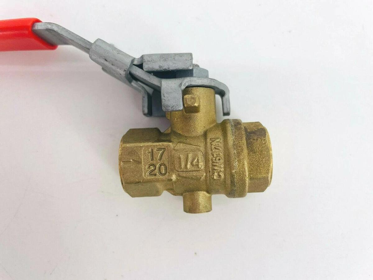Used New DynaQuip VMH2-A9JP 1/4" Brass Ball Valve 200PSI PN14 DN8